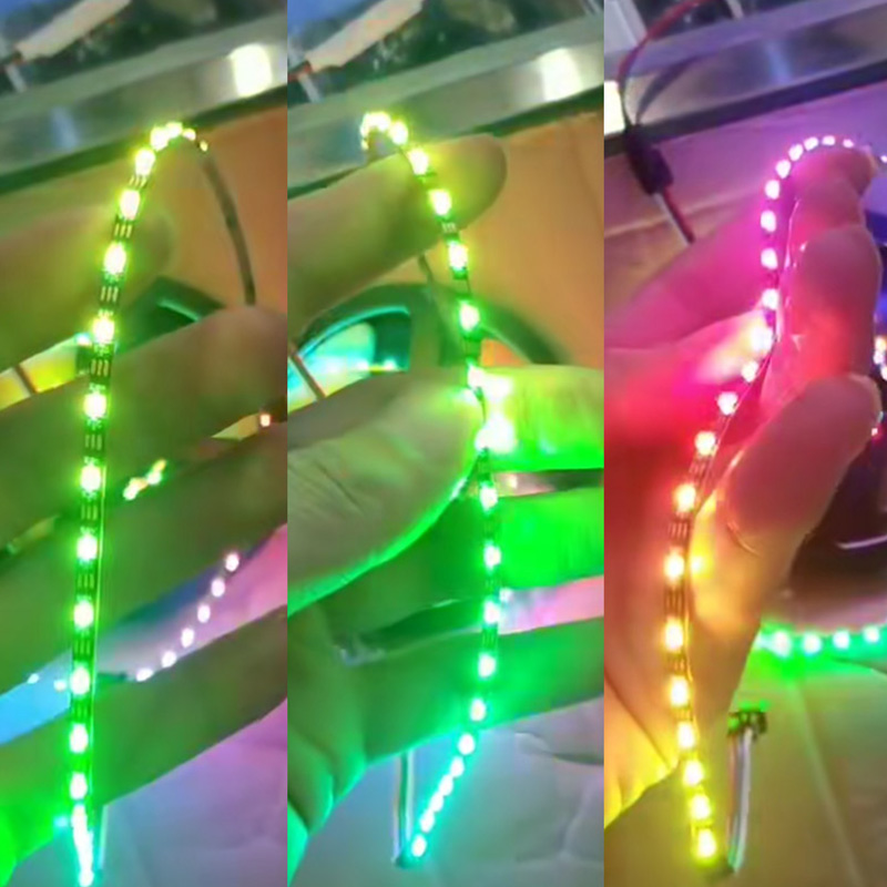 DC5V Narrowest 3mm/0.12in Wide SK6812 RGB 2020SMD 60LEDs/M Digital Individually Addressable LED Strips - 3.28ft Roll DC5V Narrowest 3mm/0.12in Wide SK6812 RGB 2020SMD 60LEDs/M Digital Individually Addressable LED Strips - 3.28ft Roll